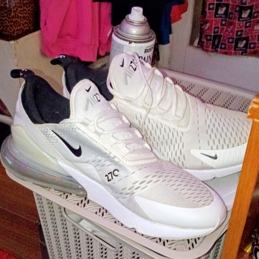 Nike Air Max 270 White and Black Sneakers